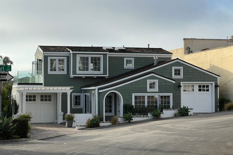 a newly-repainted house